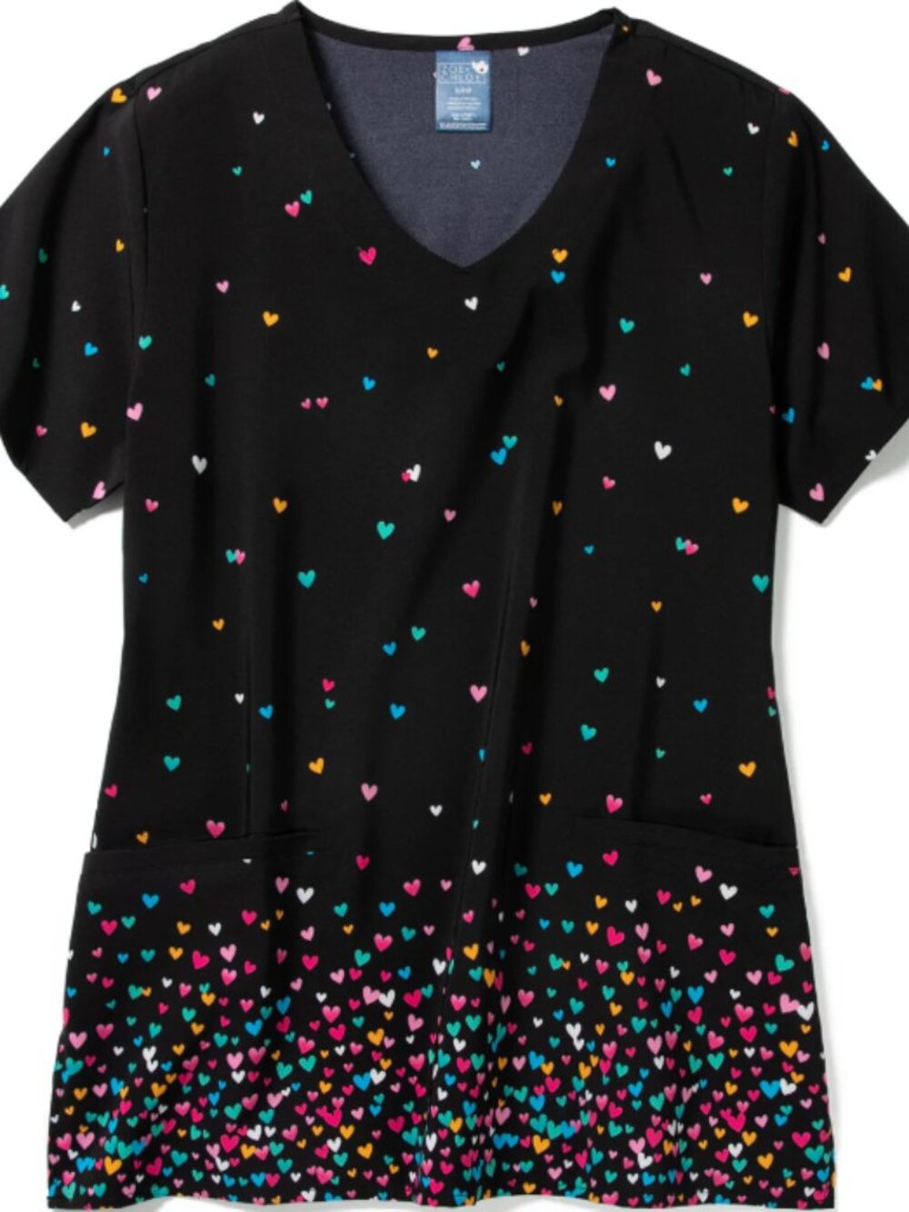 Zoe+Chloe V-Neck Border Print